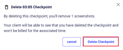 Delete a Checkpoint