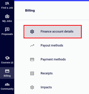 Finance Account Details