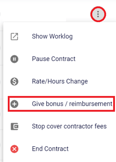 Give bonus reimbursement